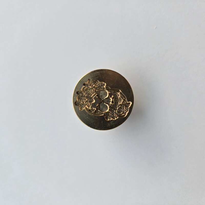 Rose skull stamp
