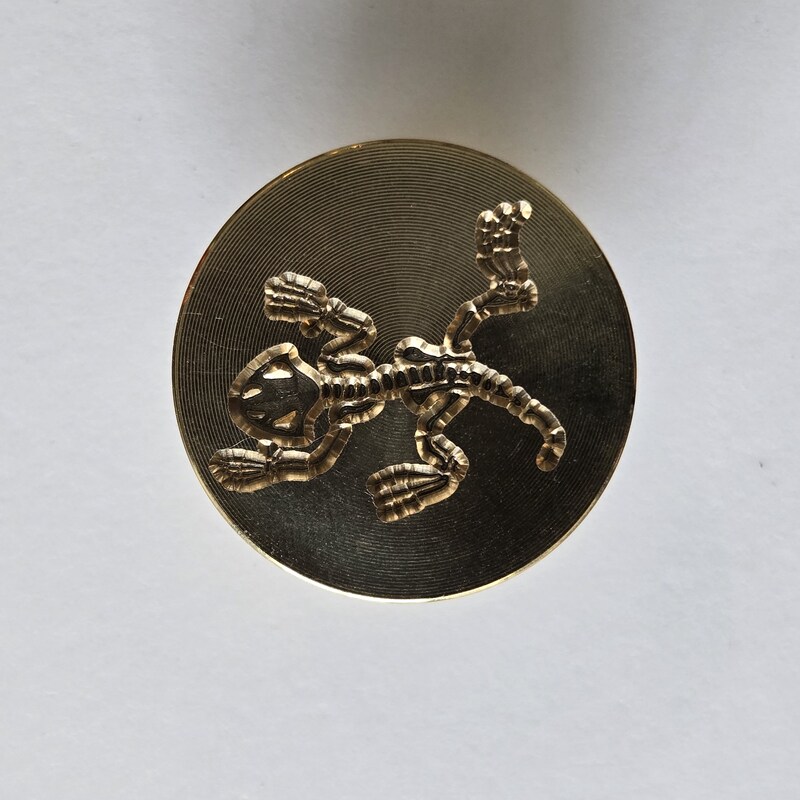 Lizard skeleton stamp