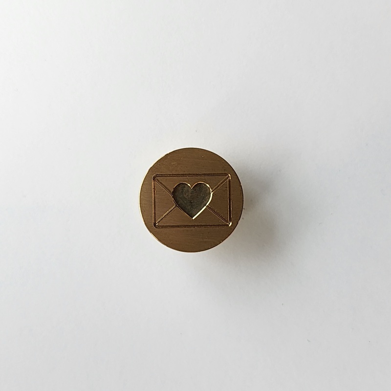 Heart envelope stamp