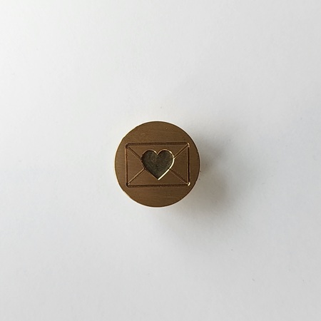 Heart envelope stamp
